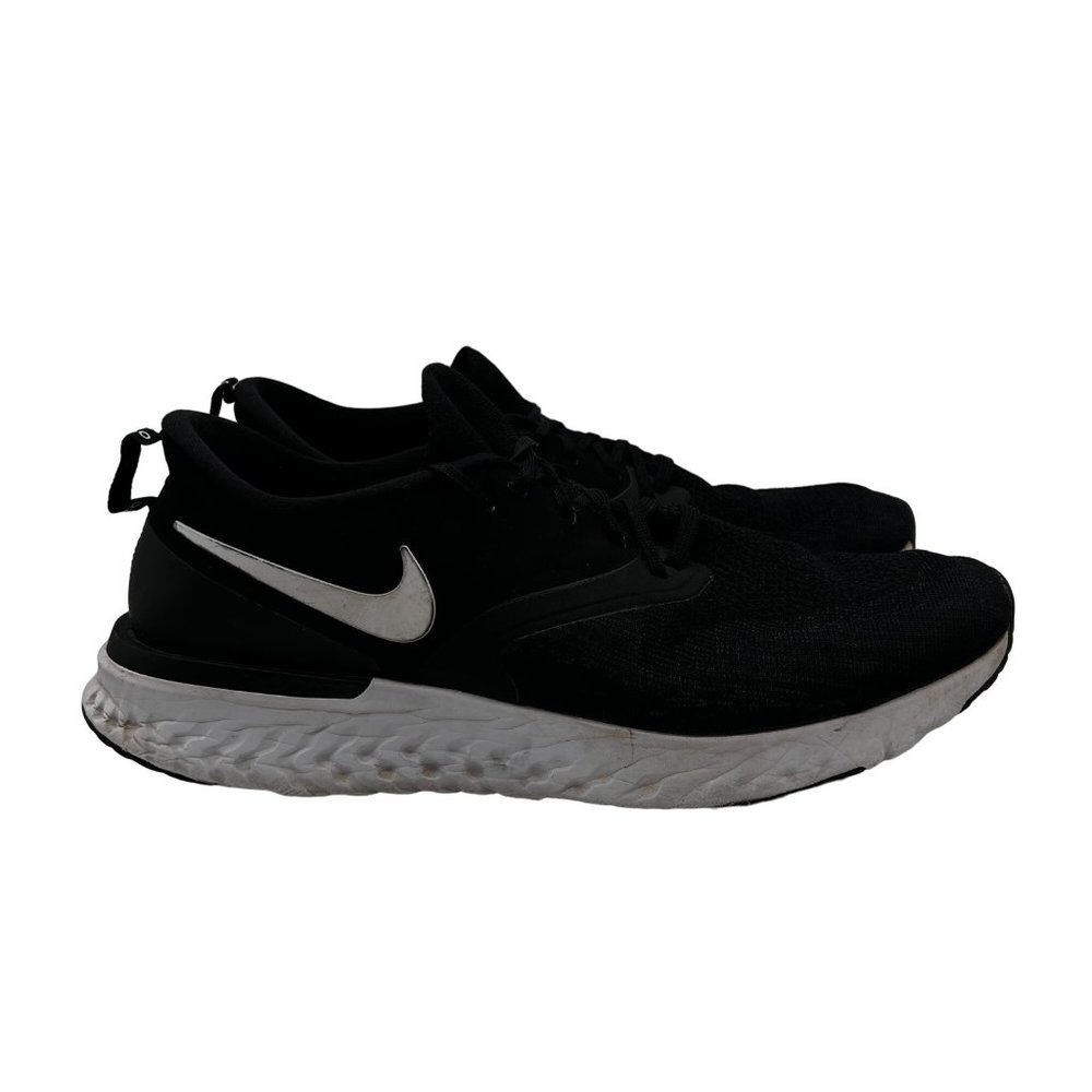 Nike Odyssey React 2 Flyknit Mens Size 13 Black AH1016-010 Men's Running Shoes